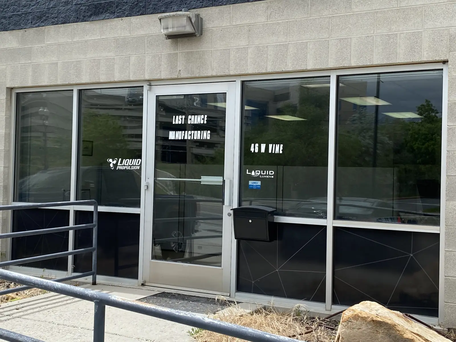 Entrance of the Last Chance Manufacturing building on Vine Street